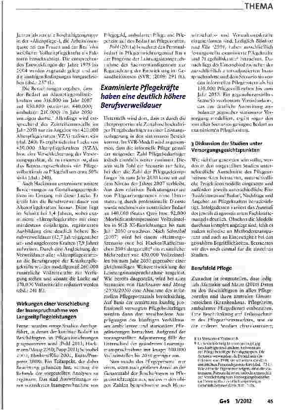 Vorschauseite 5: Fachkräftemangel in der Pflege -viel diskutiert, politisch ignoriert?
