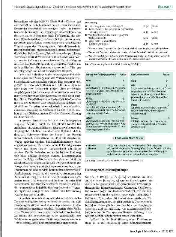 Vorschauseite 3: Praxisnahe Entscheidungshilfen zur Einleitung einer Ernährungstherapie in der neurologischen Rehabilitation