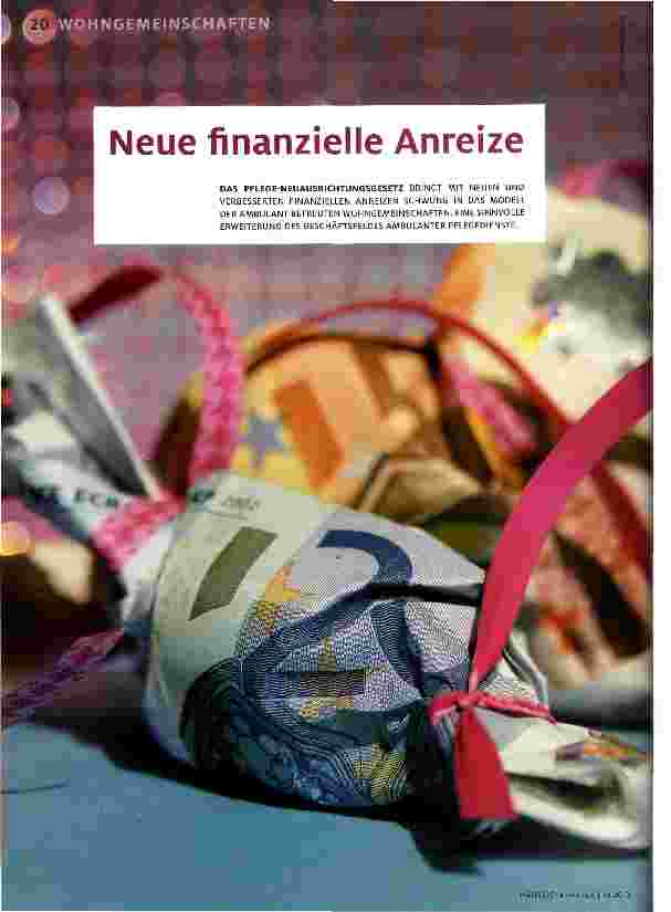 Vorschauseite 1: Neue finanzielle Anreize