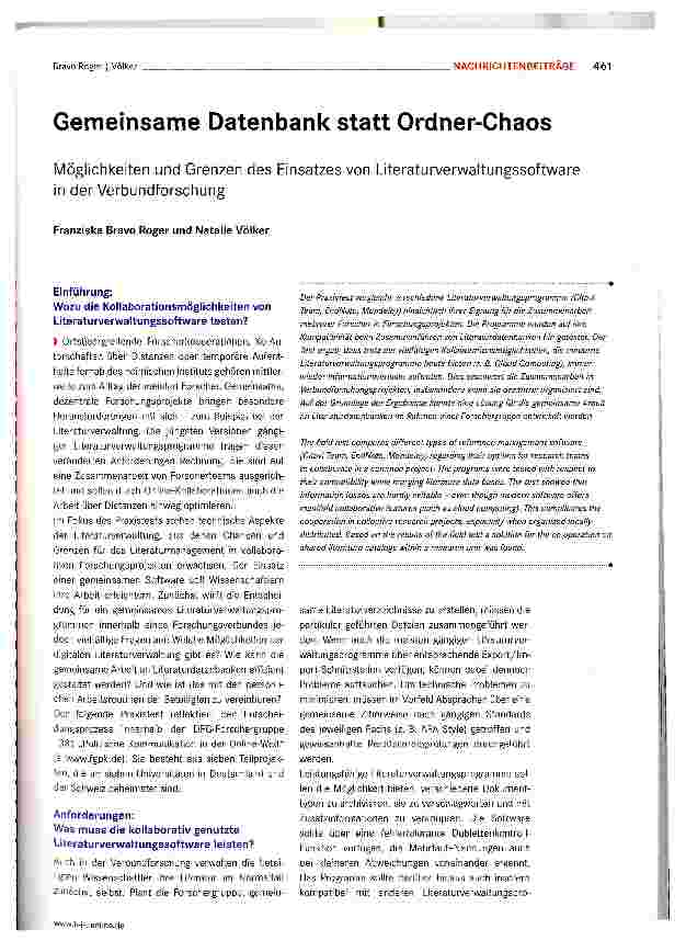 Vorschauseite 1: Gemeinsame Datenbank statt Ordner-Chaos