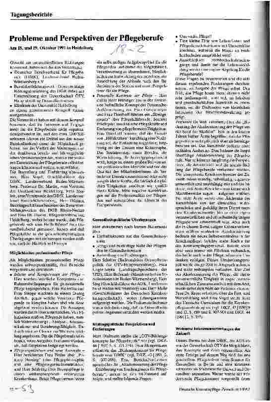 Vorschauseite 1: Probleme und Perspektiven der Pflegeberufe