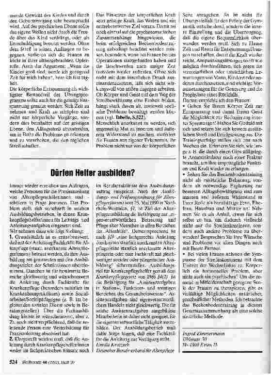 Vorschauseite 3: Beckenbodentraining - Prophylaxe und Rehabilitation bei Streßinkontinenz