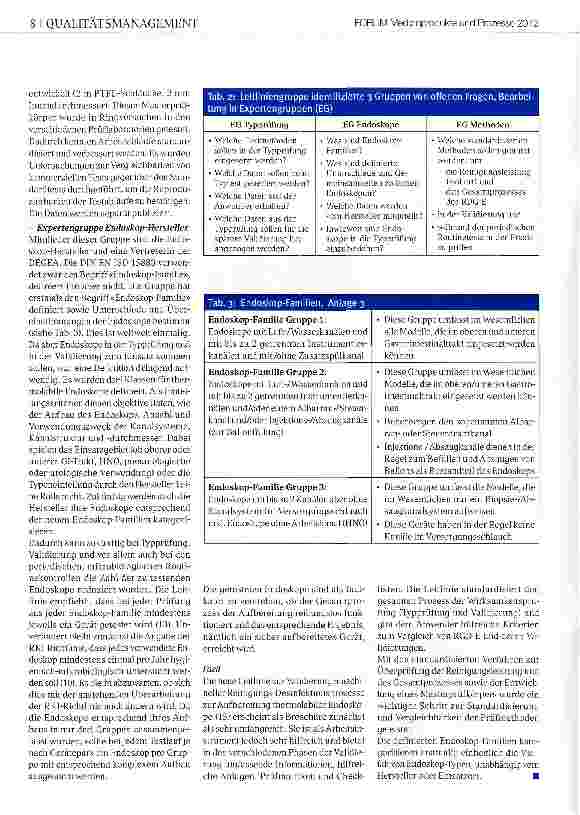 Vorschauseite 3: Neue Leitlinie zur Validierung maschineller Reinigungs-Desinfektionsprozessezur Aufbereitung thermolabiler Endoskope