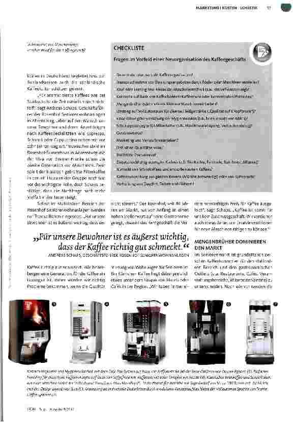Vorschauseite 2: KAFFEE FÜR SENIOREN Vielfalt statt Anstalt
