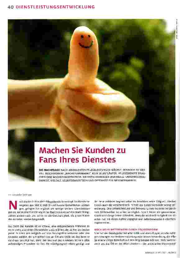 Vorschauseite 1: Machen Sie Kunden zu Fans Ihres Dienstes