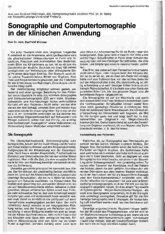 Vorschauseite 1: Sonographie und Computertomotgraphie in der klinischen Anwendung