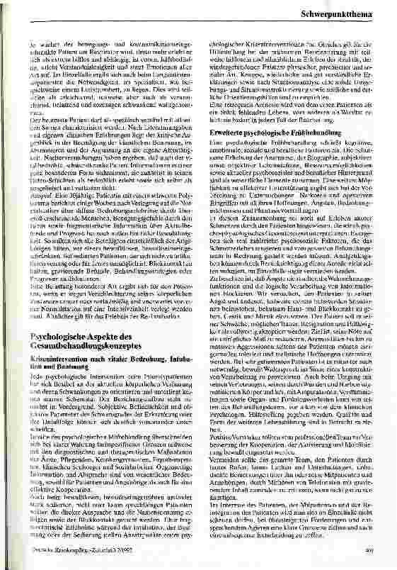 Vorschauseite 4: Die Problematik des Langzeitpatienten auf Intensivstationen