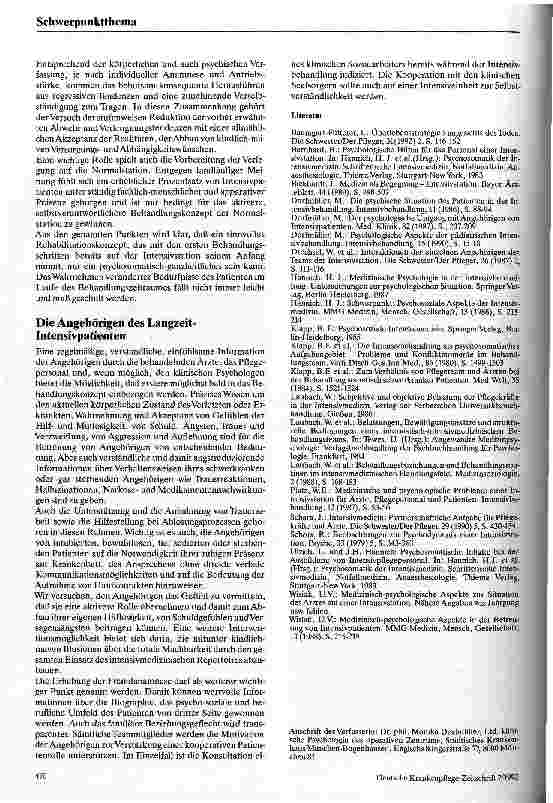 Vorschauseite 5: Die Problematik des Langzeitpatienten auf Intensivstationen