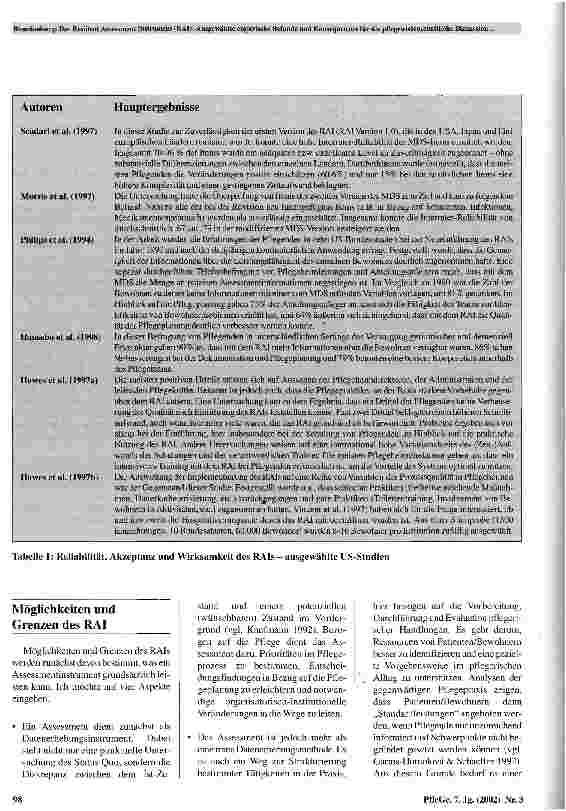 Vorschauseite 4: Das Resident Assessment Insturment (RAI) Ausgewählte empirische Befunde und Konsequenzen für die pflegewissenschaftliche Diskussion in Deutschland