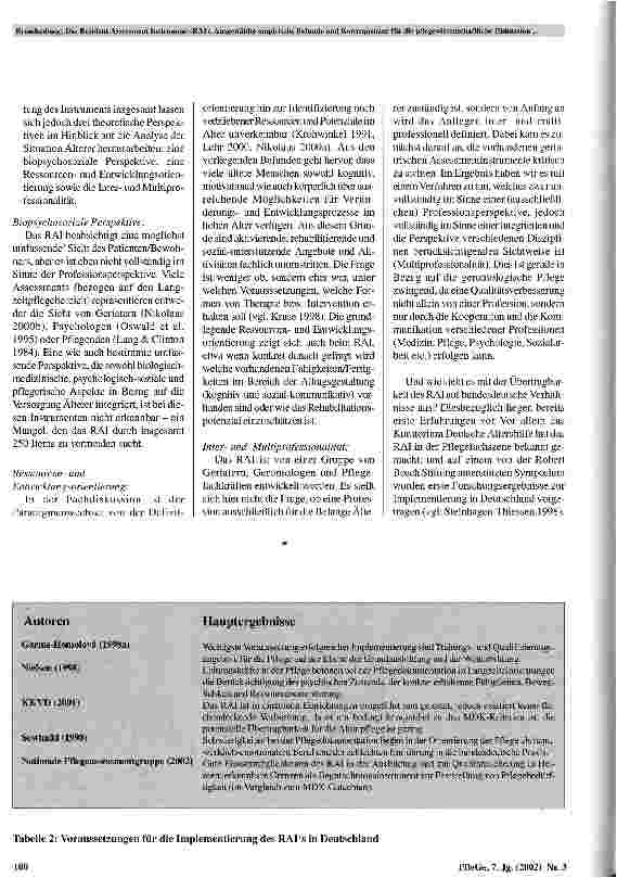 Vorschauseite 6: Das Resident Assessment Insturment (RAI) Ausgewählte empirische Befunde und Konsequenzen für die pflegewissenschaftliche Diskussion in Deutschland