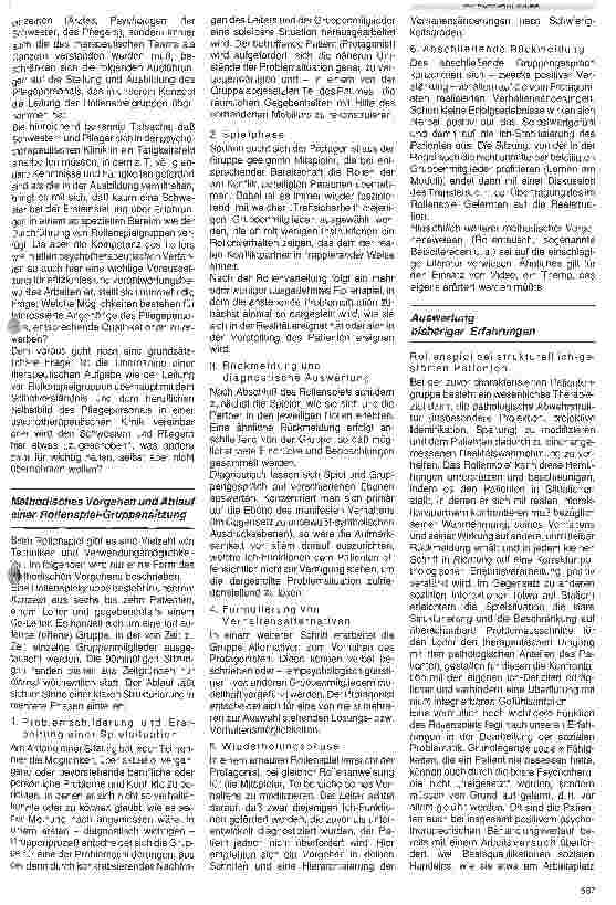 Vorschauseite 2: Rollenspielgruppen als Angebot sozialen Lernens in der stationären psychotherapeutischen Rehabilitation - ich-gestörter Patienten