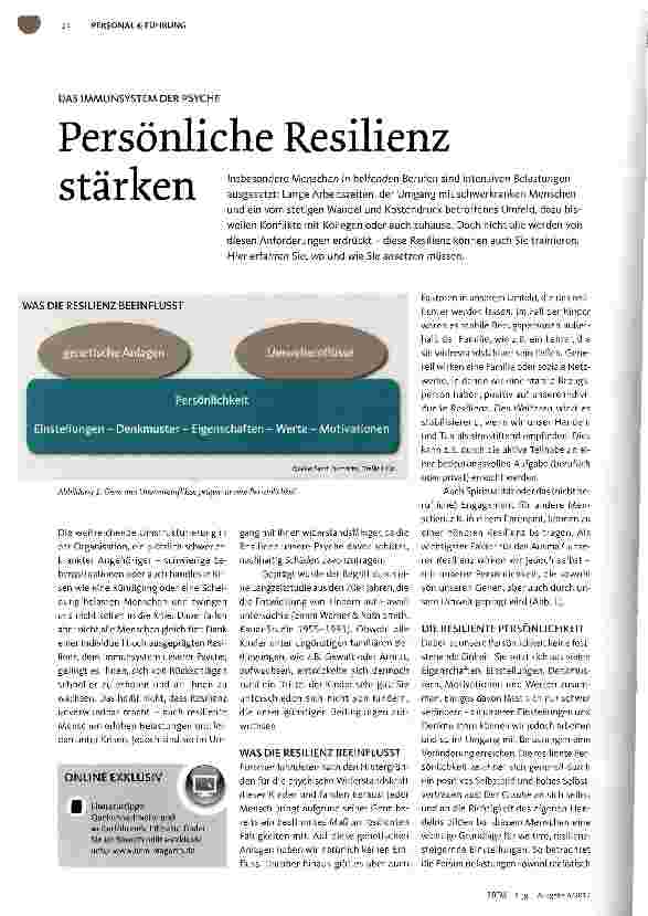 Vorschauseite 1: Persönliche Resilienz stärken