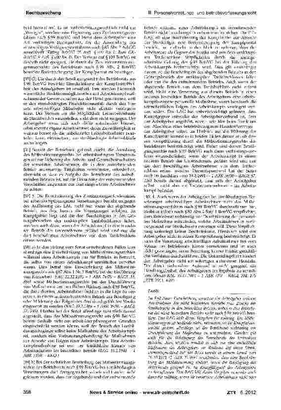 Vorschauseite 4: Mitbestimmung bei Versetzungen - Arbeitskampf