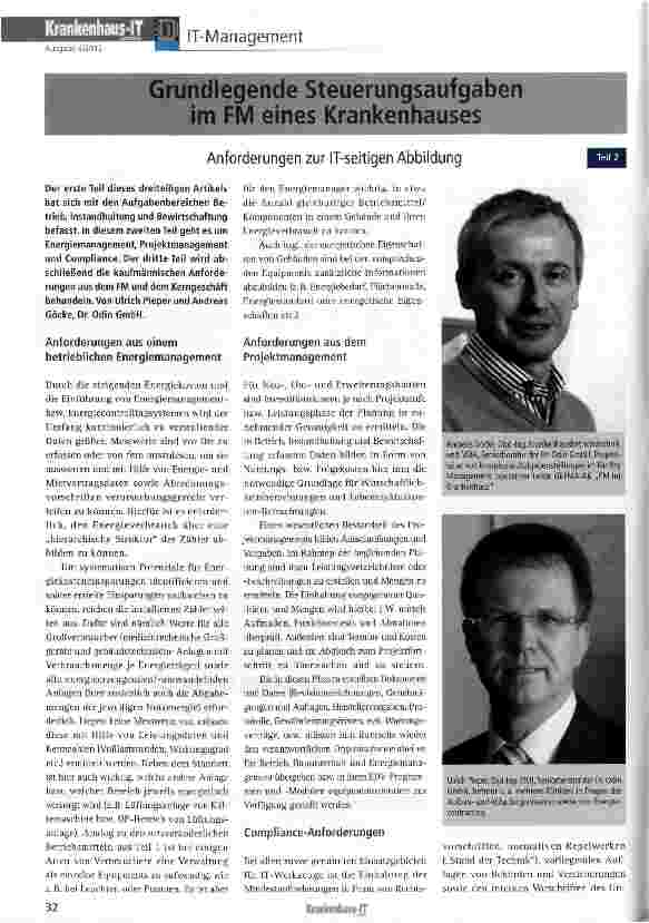 Vorschauseite 1: Grundlegende Steuerungsaufgaben im FM eines Krankenhauses