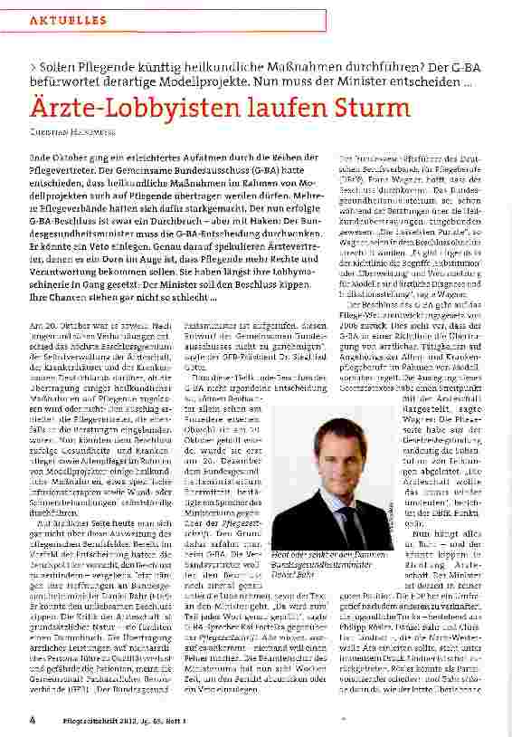 Vorschauseite 1: Ärzte-Lobbyisten laufen Sturm