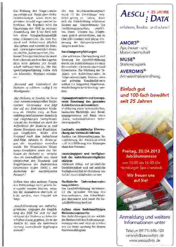 Vorschauseite 5: Corporate Governance in Krankenhäusern
