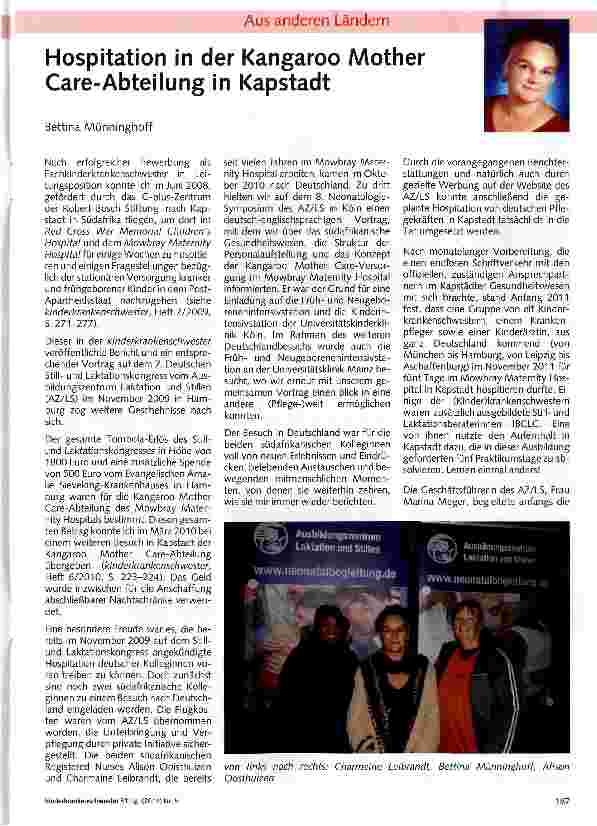 Vorschauseite 1: Hospitation in der Kangaroo Another Care-Abteilung in Kapstadt