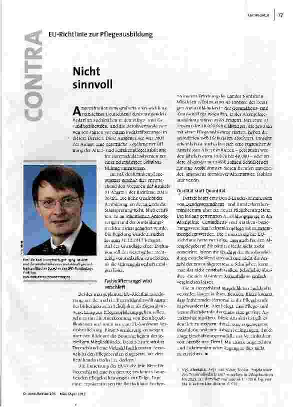 Vorschauseite 2: EU-Richtlinien zur Pflegeausbildung