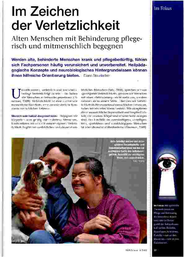 Vorschauseite 1: Im Zeichen der Verletzlichkeit