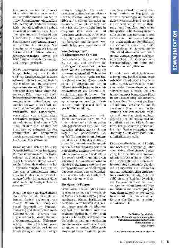 Vorschauseite 2: Öffentlichkeitsarbeit reloaded