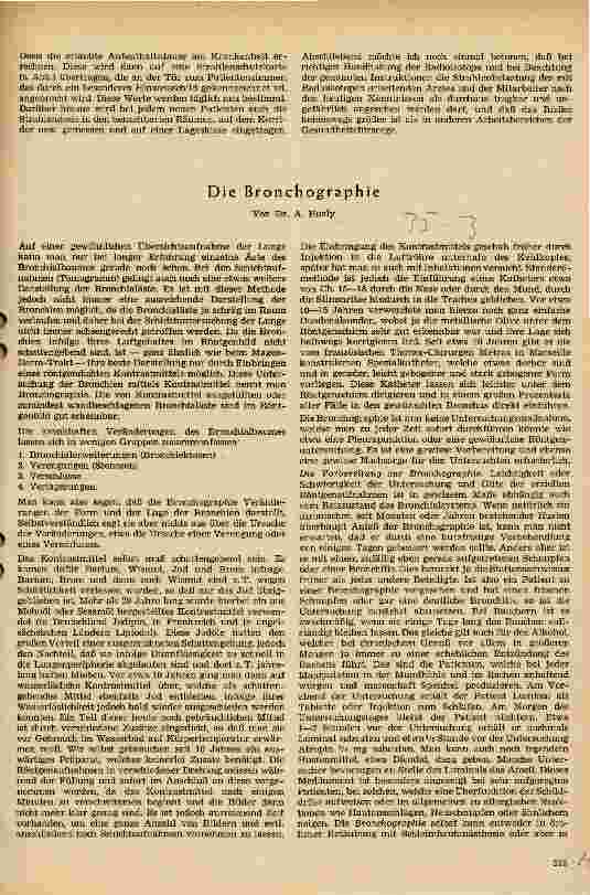 Vorschauseite 1: Die Bronchographie