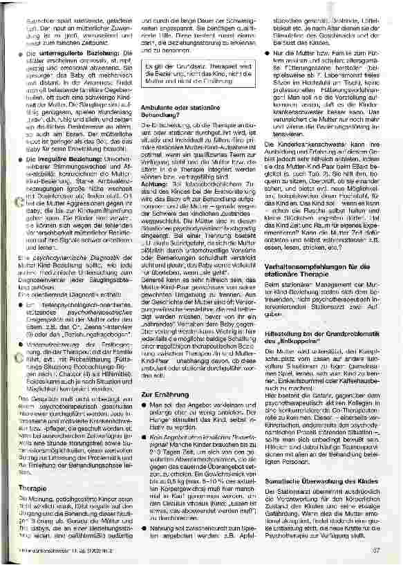 Vorschauseite 2: Nicht organisch bedingte Eßstörungen des Säuglingsalters Klinische Aspekte und Therapieansätze für den Umgang