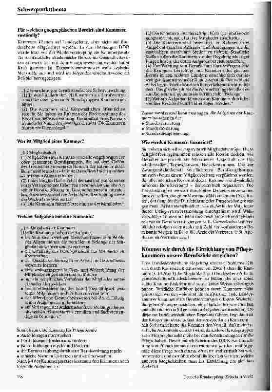 Vorschauseite 2: Grundlegendes zur Pflegekammer Kammer für Pflegeberufe
