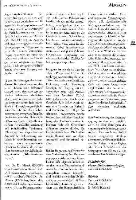Vorschauseite 2: Menschen in Heimen - Enquète-Kommission gefordert Presseerklärung zum Workshop am 21.3.2002 in Bielefeld