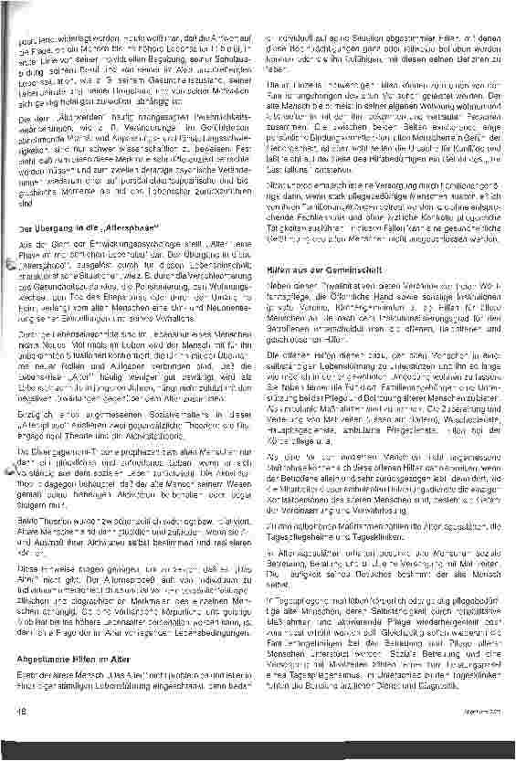 Vorschauseite 2: Zur Situation alter Menschen im Heim