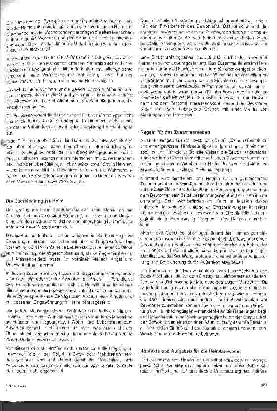Vorschauseite 3: Zur Situation alter Menschen im Heim