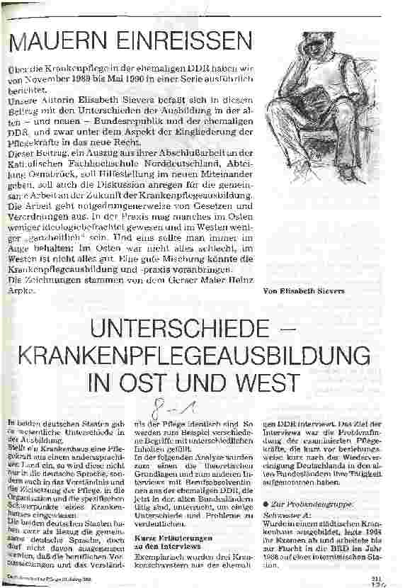 Vorschauseite 1: Unterschiede - Krankenhausausbildung in Ost und West