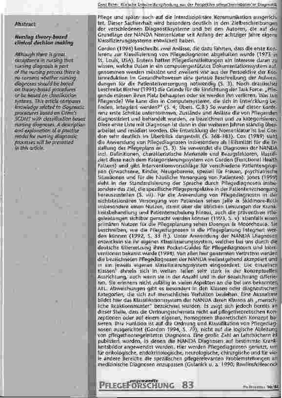 Vorschauseite 2: Klinische Entscheidungsfindung aus der Perspektive pflegetheoriebasierter Diagnostik