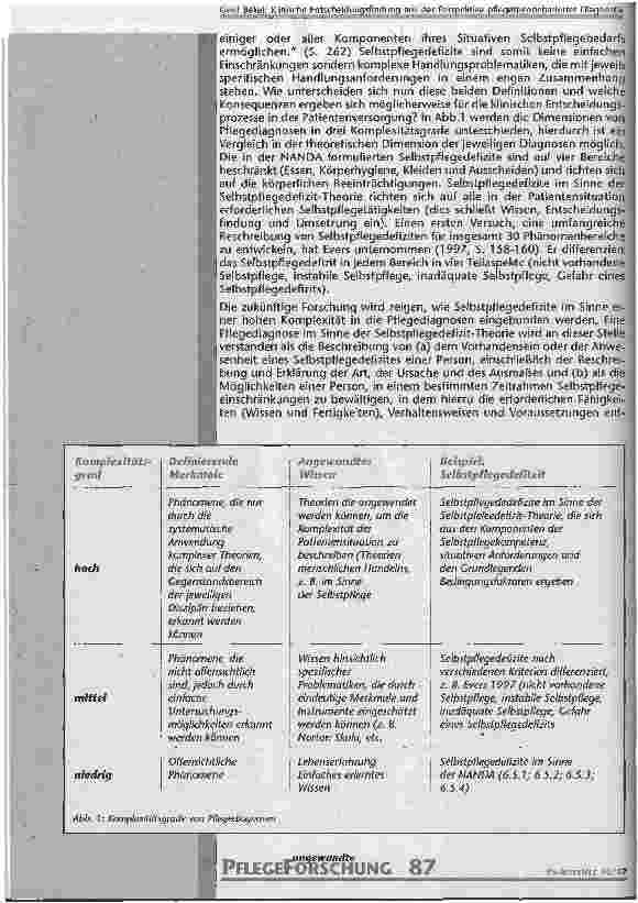 Vorschauseite 6: Klinische Entscheidungsfindung aus der Perspektive pflegetheoriebasierter Diagnostik
