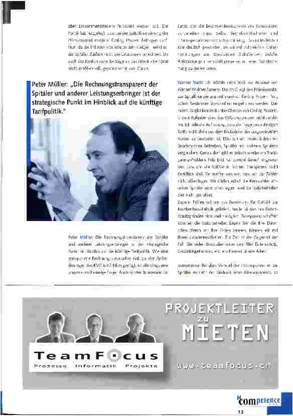 Vorschauseite 4: Debakel KVG-Umsetzung - ein Streitgespräch