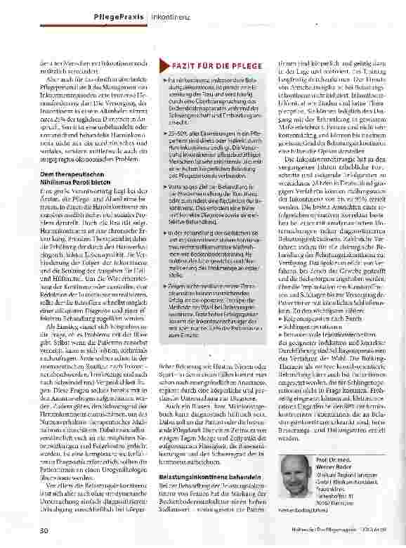Vorschauseite 3: Behandlungsmöglichkeiten nutzenBelastungsinkontinenz - Typisch weiblich?