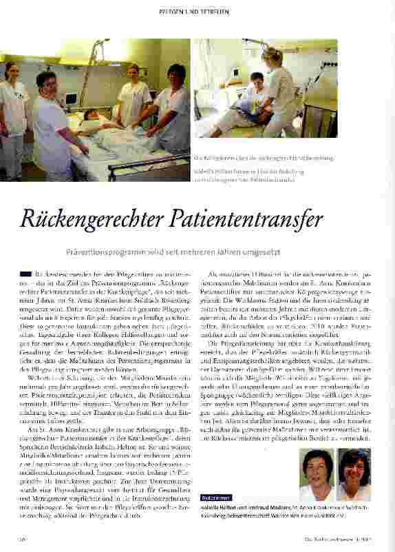 Vorschauseite 1: Rückengerechter Patiententransfer