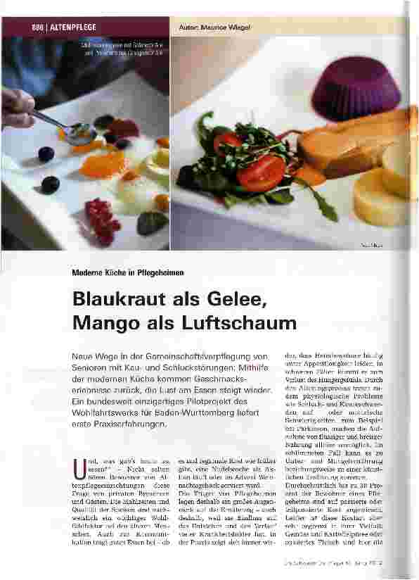 Vorschauseite 1: Blaukraut als Gelee, Mango als Luftschaum