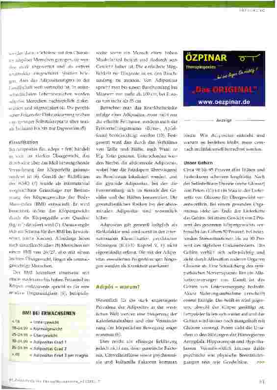 Vorschauseite 2: Adipositas in der Physiotherapie