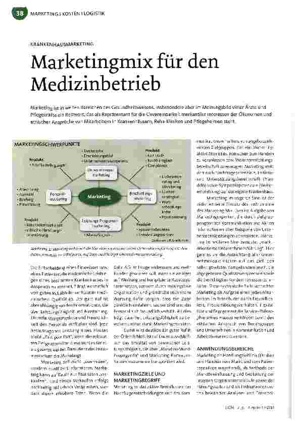 Vorschauseite 1: Marketingmix für den Medizinbetrieb