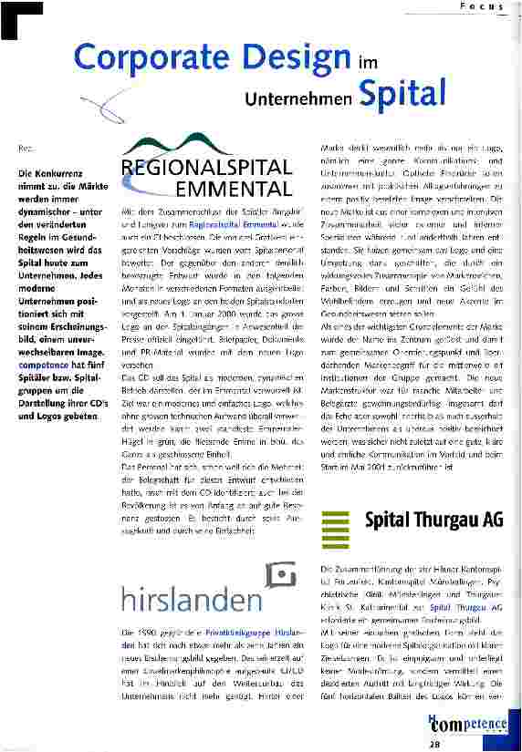 Vorschauseite 1: Corporate Design im Unternehmen Spital