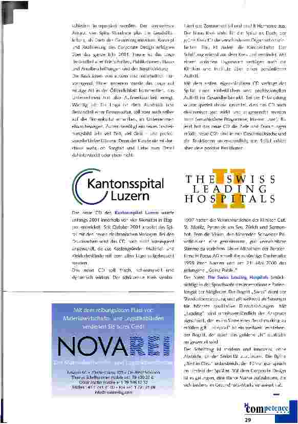 Vorschauseite 2: Corporate Design im Unternehmen Spital