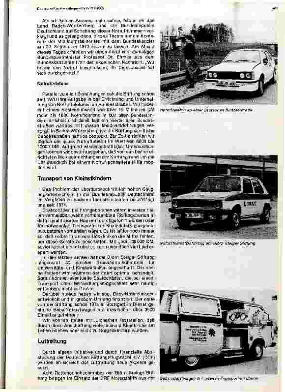 Vorschauseite 3: Die Rettungsdienst-Stiftung Björn Steiger e.V.