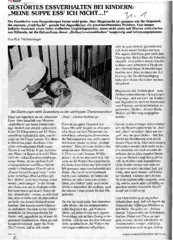 Vorschauseite 1: Gestörtes Essverhalten bei Kindern: Meine Suppe ess ich nicht ...!