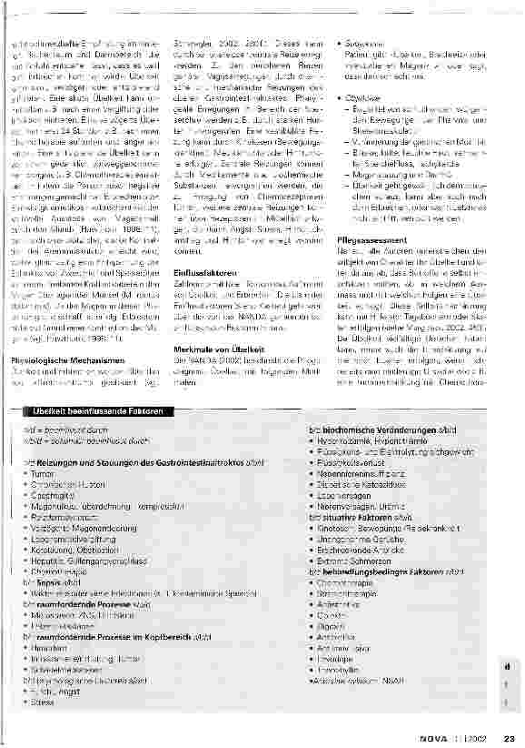 Vorschauseite 2: Übelkeit bei alten Menschen Pflegeassessment, -diagnose und -intervention