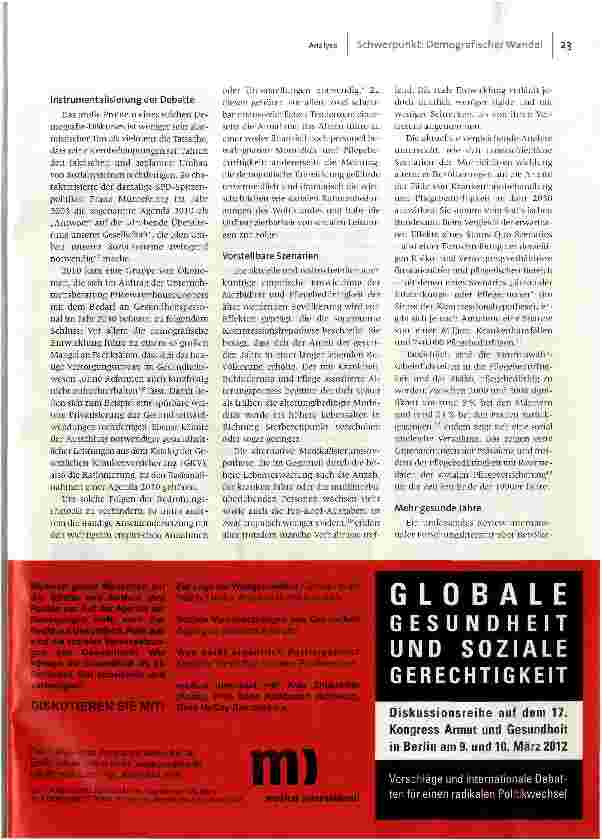 Vorschauseite 2: Albtraum demografischer Wandel?
