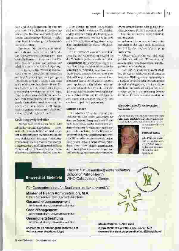 Vorschauseite 4: Albtraum demografischer Wandel?