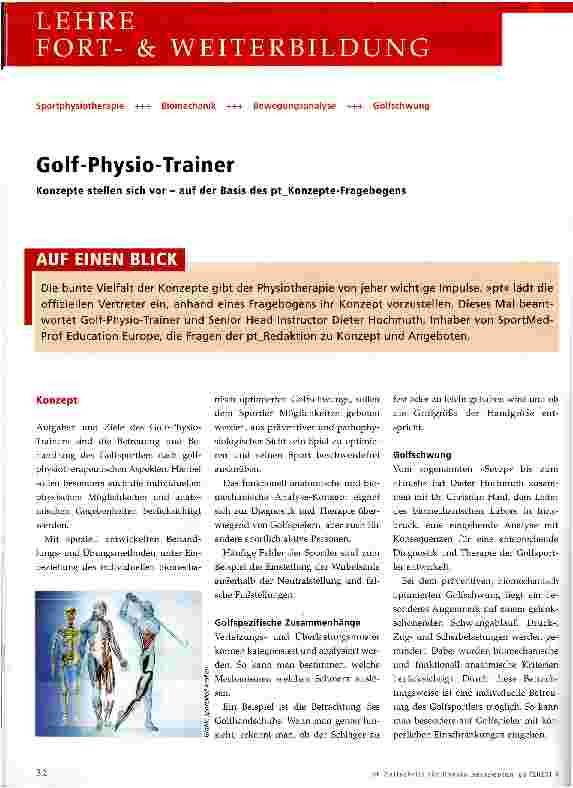 Vorschauseite 1: Golf-Physio-Trainer