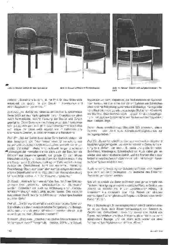 Vorschauseite 2: Moderne Sitzmöbel - nicht nur für Altenheime Gespräch mit Prof. Dr. Hans Ell und Dieter Kusch