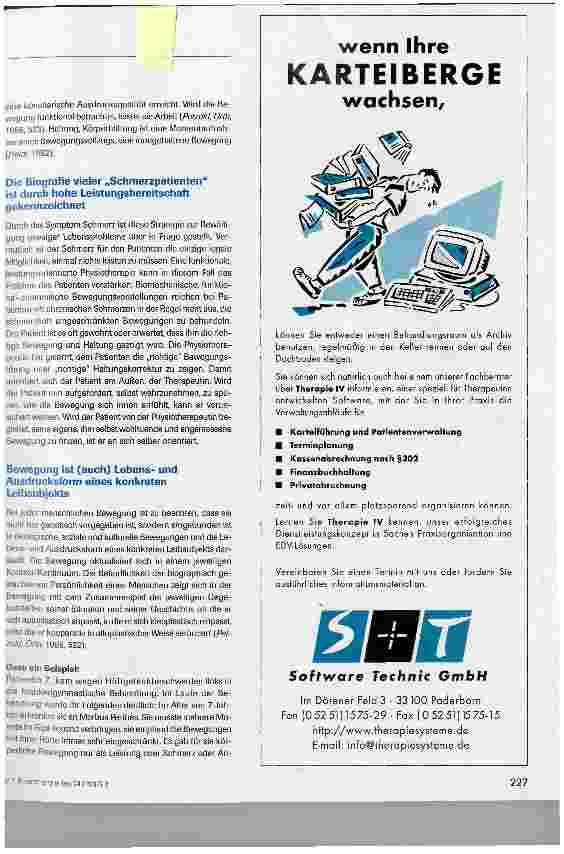 Vorschauseite 2: Schmerzkrankheit - Schmerzstörung: Indikation für Integrative Bewegungsund Physiotherapie (Teil II)