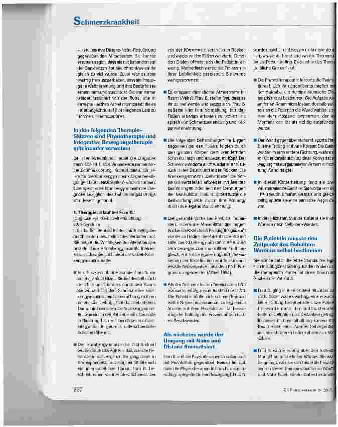 Vorschauseite 5: Schmerzkrankheit - Schmerzstörung: Indikation für Integrative Bewegungsund Physiotherapie (Teil II)